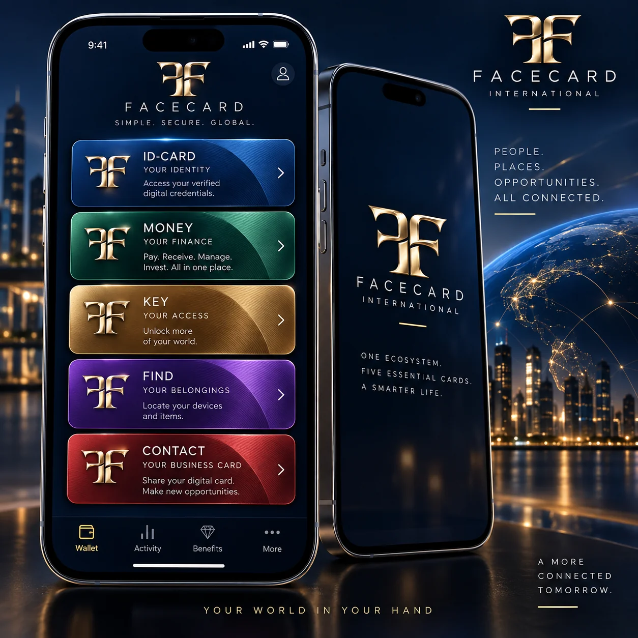 FaceCard five-card home experience
